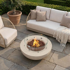 Elementi Lunar Bowl 42” Concrete Fire Table