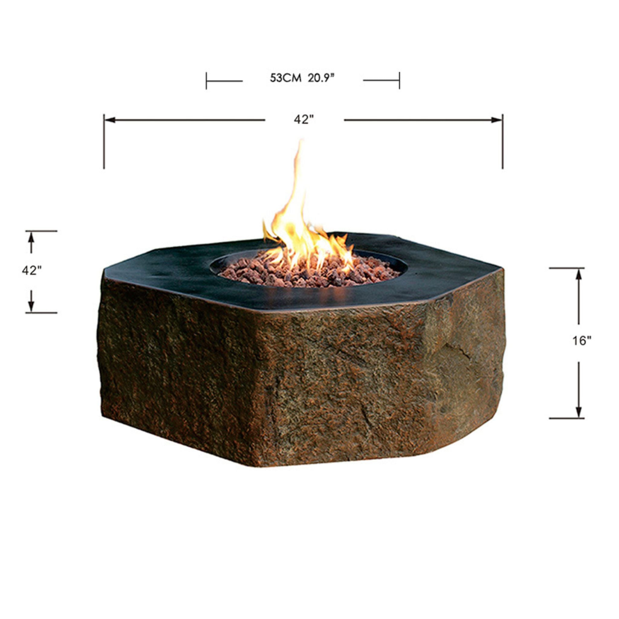 Elementi Columbia 42” Concrete Fire Table