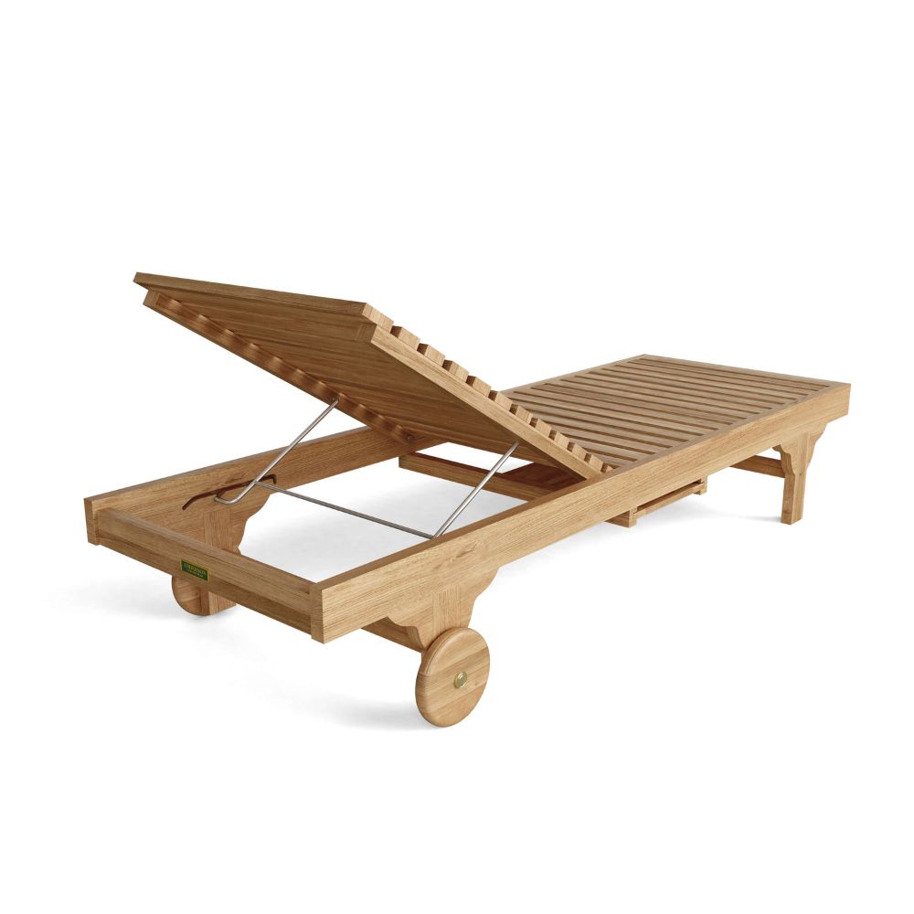 Anderson Teak Capri Sun Lounger Adjusted Back & Side Tray
