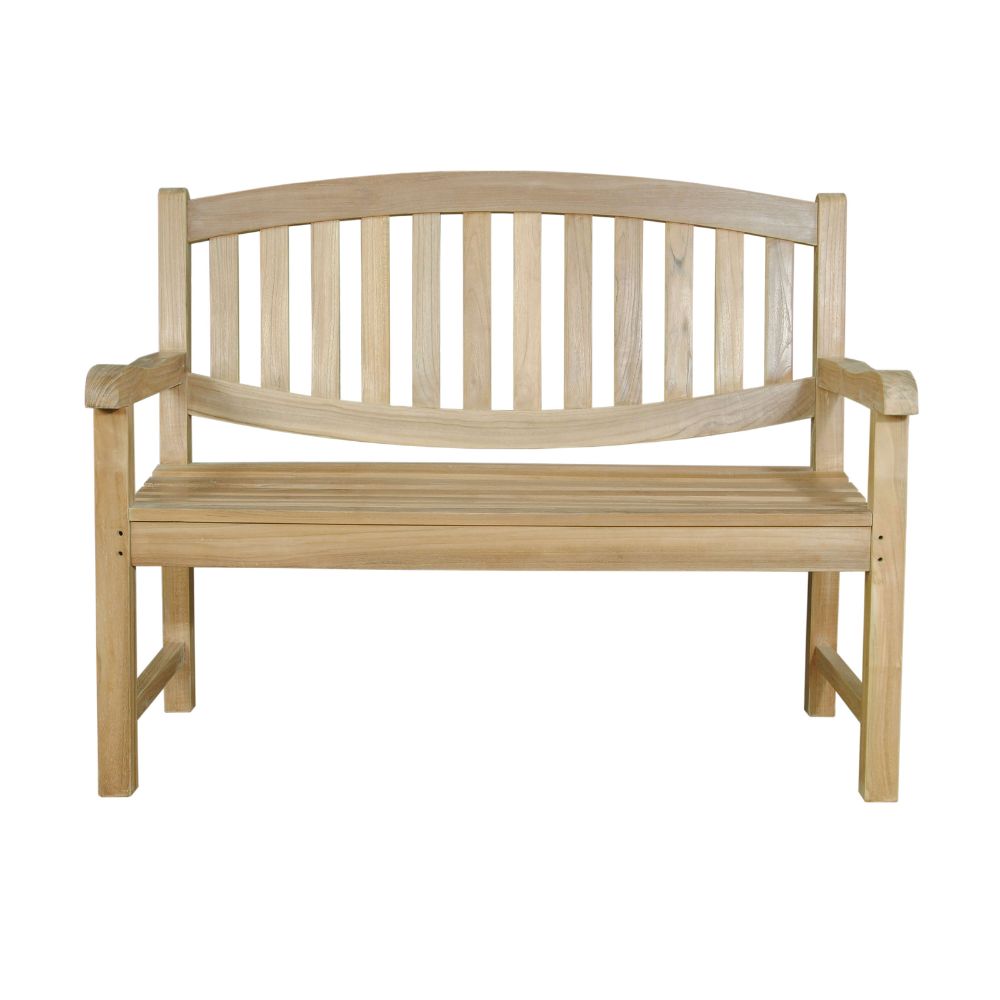 Wooden bench on a white background