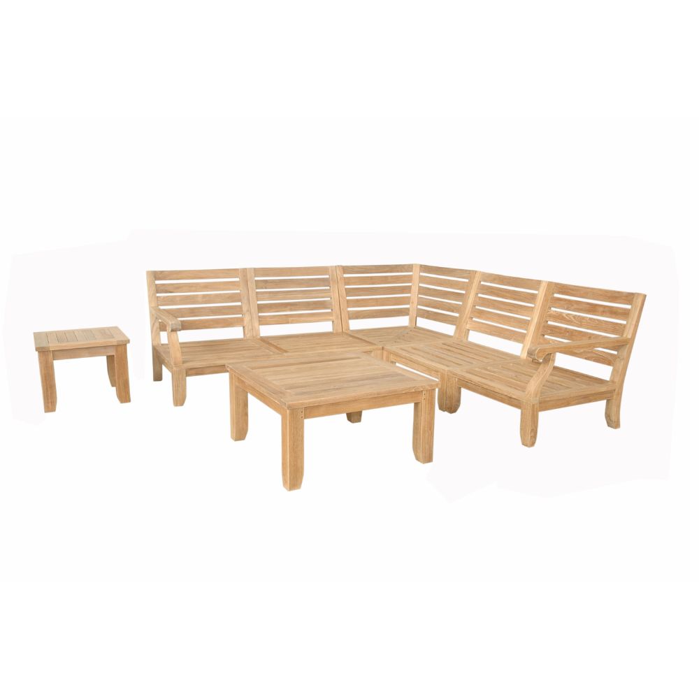 Anderson Teak Riviera 7-Piece Modular Set w/ Rectangular Table (SET-97)