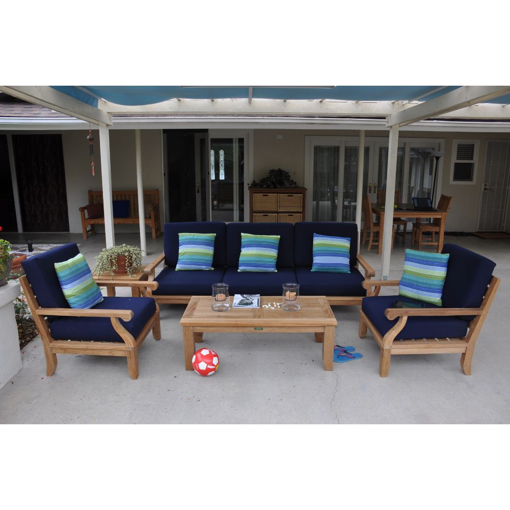 Anderson Teak Riviera 7-Piece Modular Set w/ Rectangular Table (SET-97)
