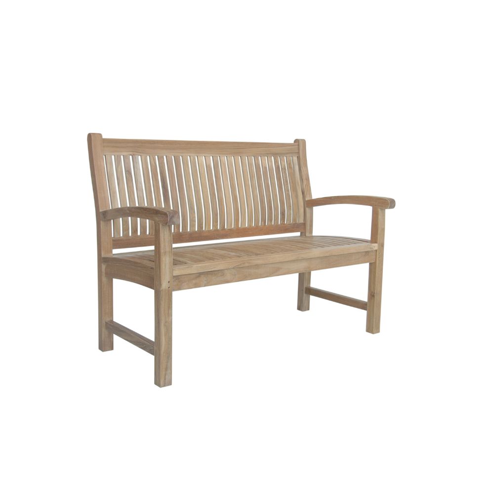 Wooden bench on a white background