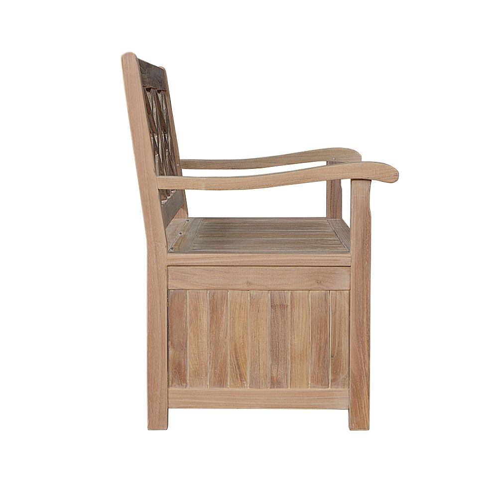 Wooden chair with armrests on a white background