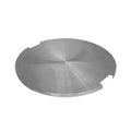 Metallic circular object on a white background