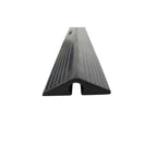 A black rubber stair tread protector or slope guide with a ribbed textured surface, shown on a plain white background.