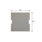 A square gray mat or pad shown on a white background with dimension arrows and labels indicating 24 inches by 24 inches. Small printed branding near the lower right reads ELEMENT1.