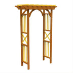 Expertly crafted from natural wood, this Garden Decorative Arbor adds a touch of rustic charm to any outdoor space.