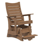 Wooden recliner chair on a white background