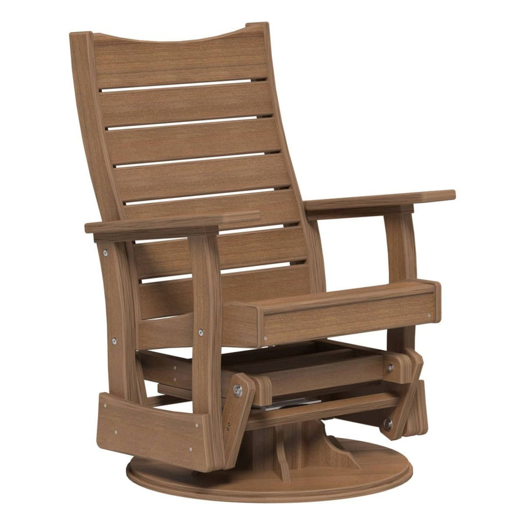 Wooden recliner chair on a white background