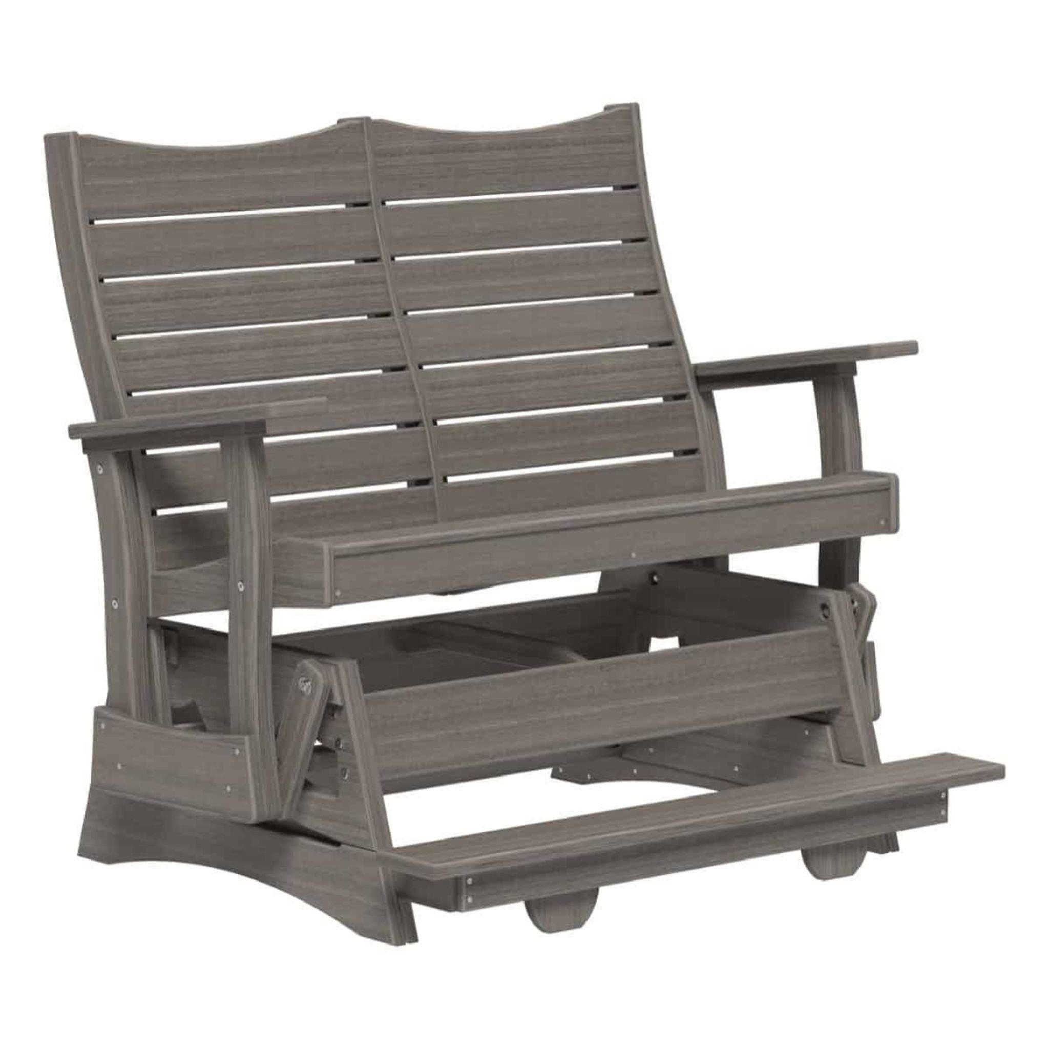 Wooden recliner chair on a white background
