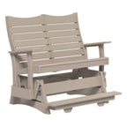 Beige outdoor swing chair on a white background
