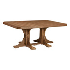 Wooden dining table with a white background