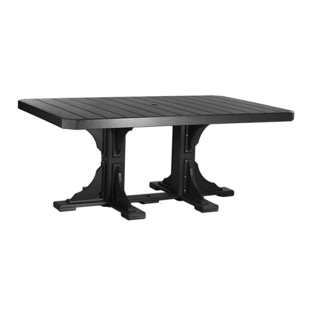 Black outdoor table on a white background