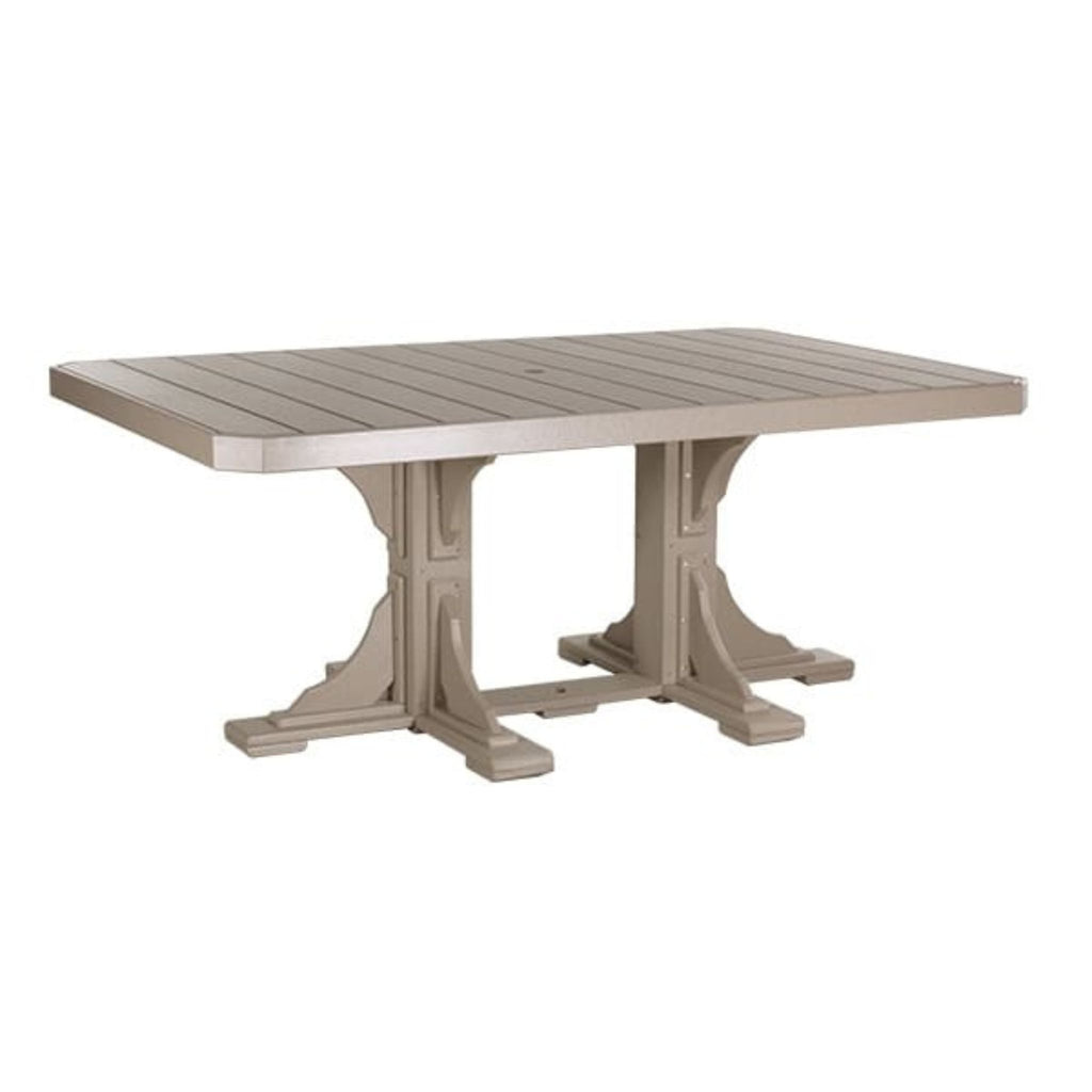 Beige outdoor table on a white background