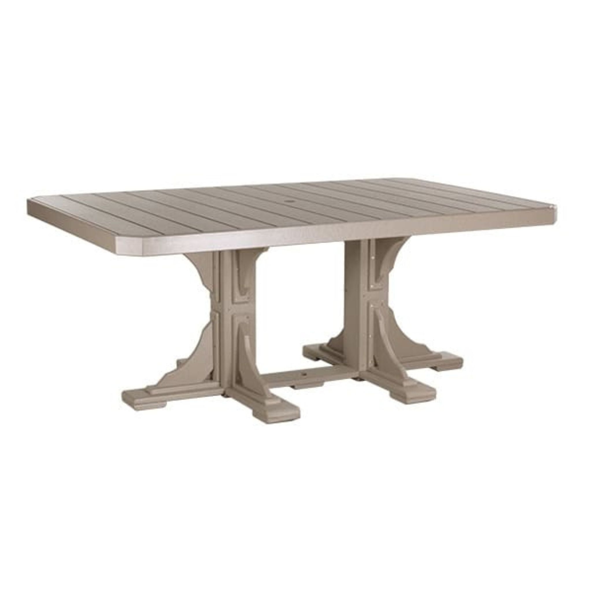 Beige outdoor table on a white background