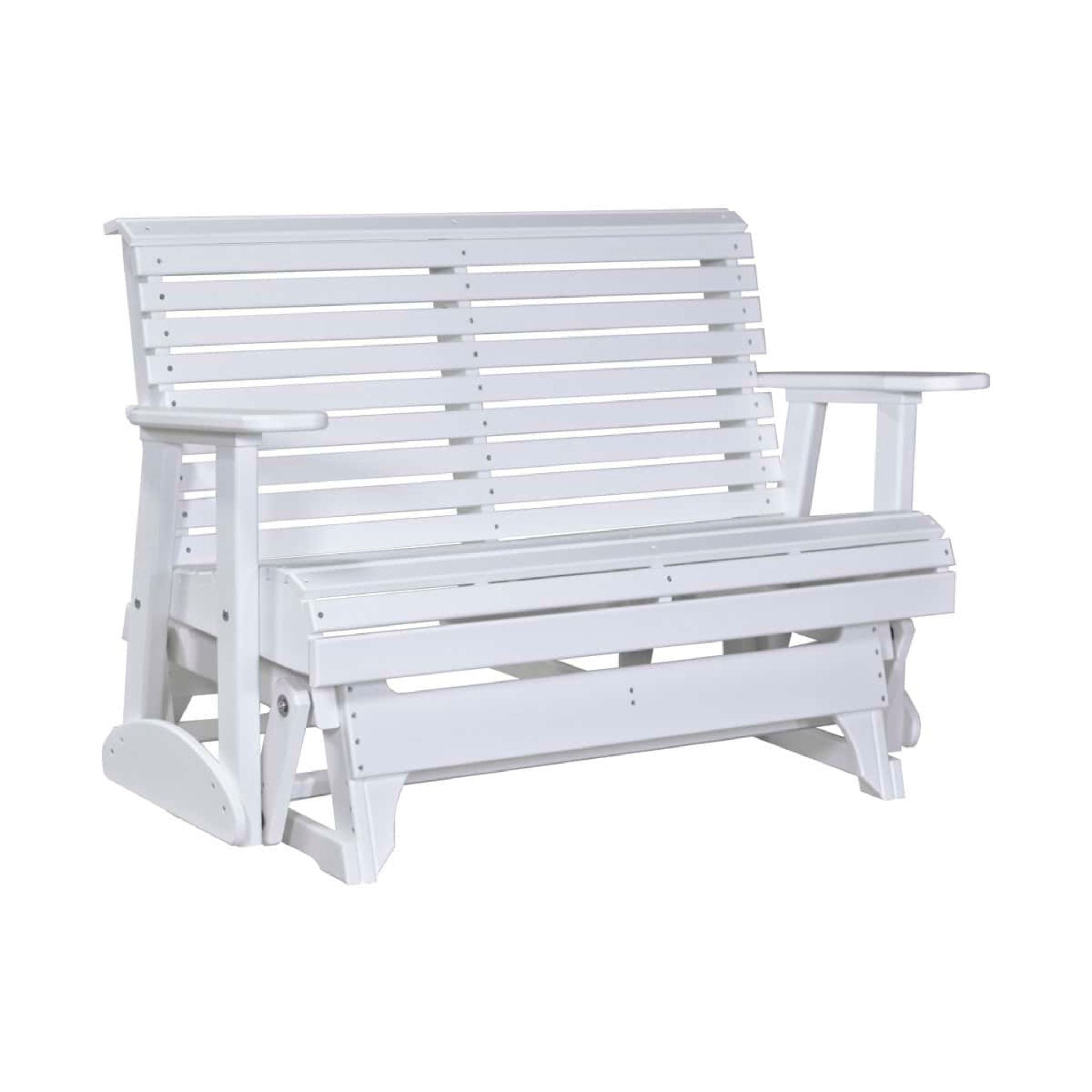 White wooden bench on a white background