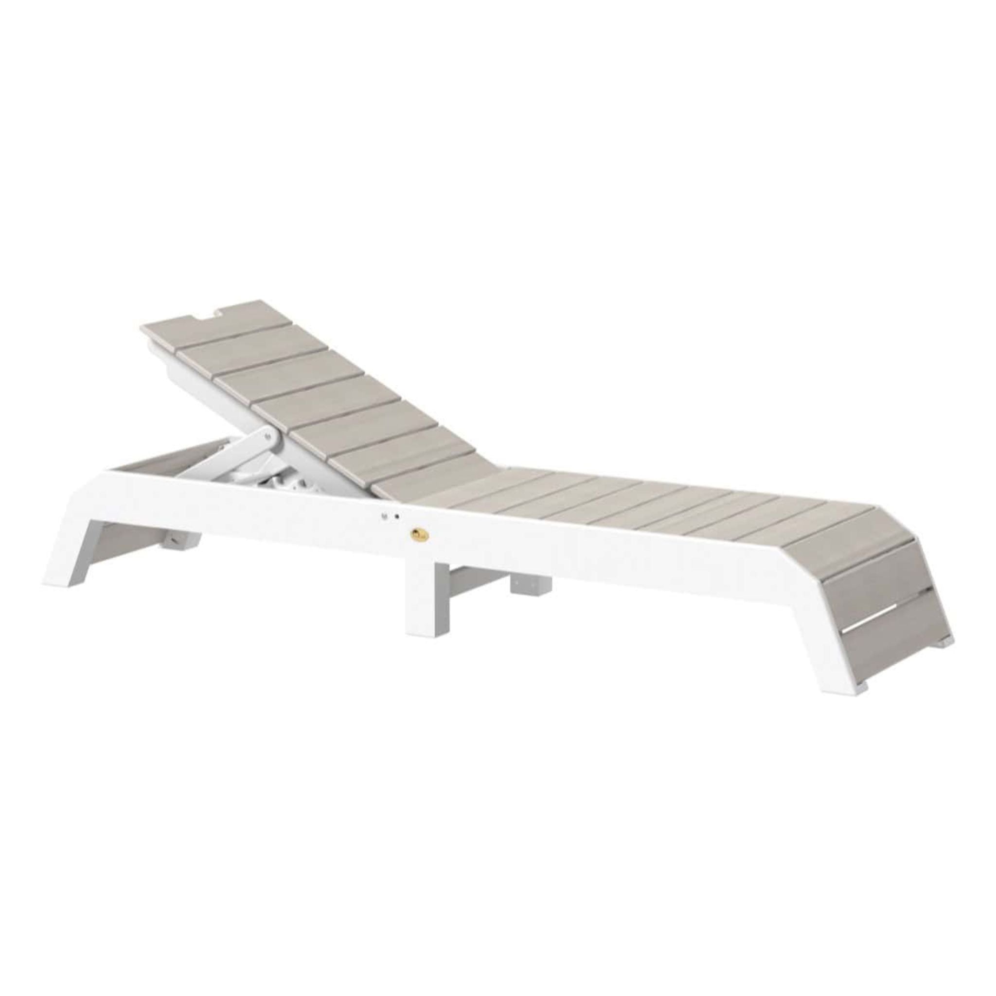 White and gray lounge chair on a white background