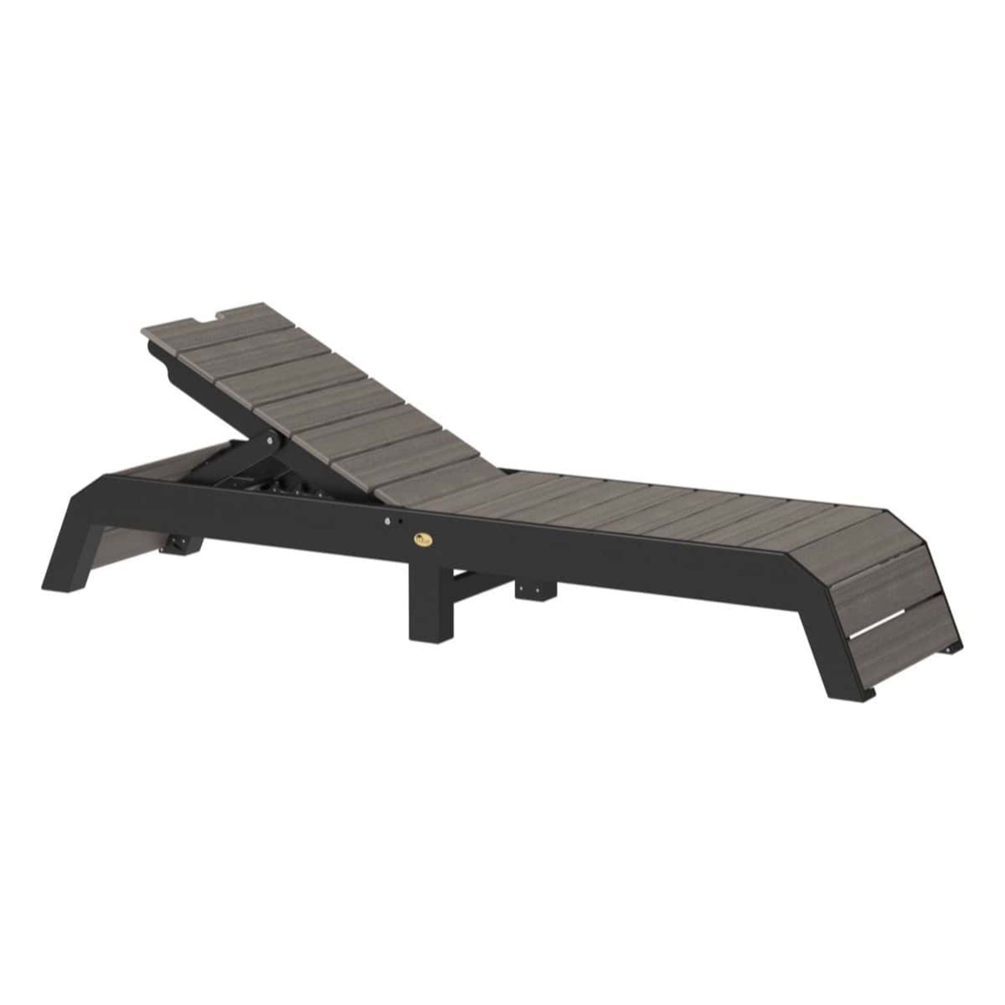 Gray outdoor lounge chair on a white background