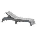 Gray and white lounge chair on a white background
