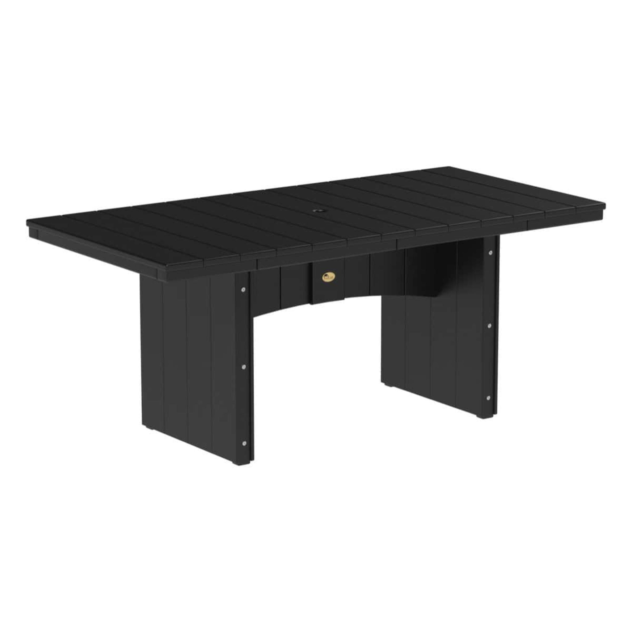 Brown outdoor table with a white background