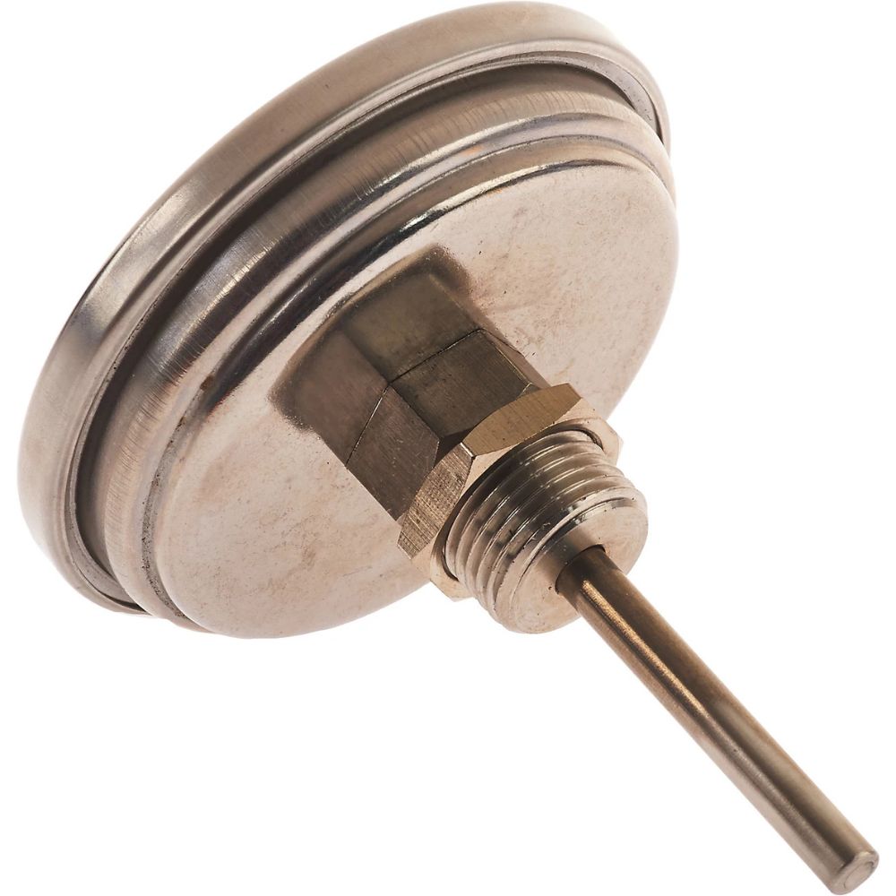 Bronze valve handle with threaded stem on a white background
