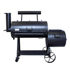 Black barbecue smoker on a white background