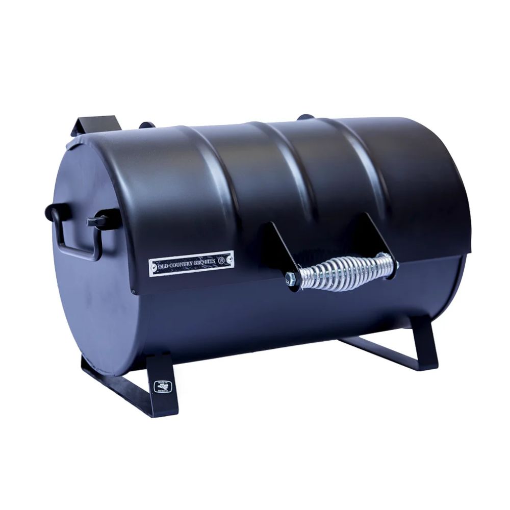 Black cylindrical fuel tank with a brand logo on a white background