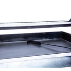 Metal roof rack on a white background