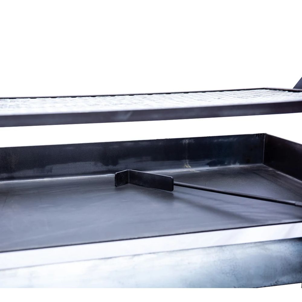 Metal roof rack on a white background