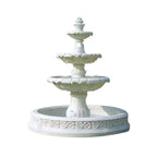 White Marble Sandstone Laminar Flow Garden Fountain