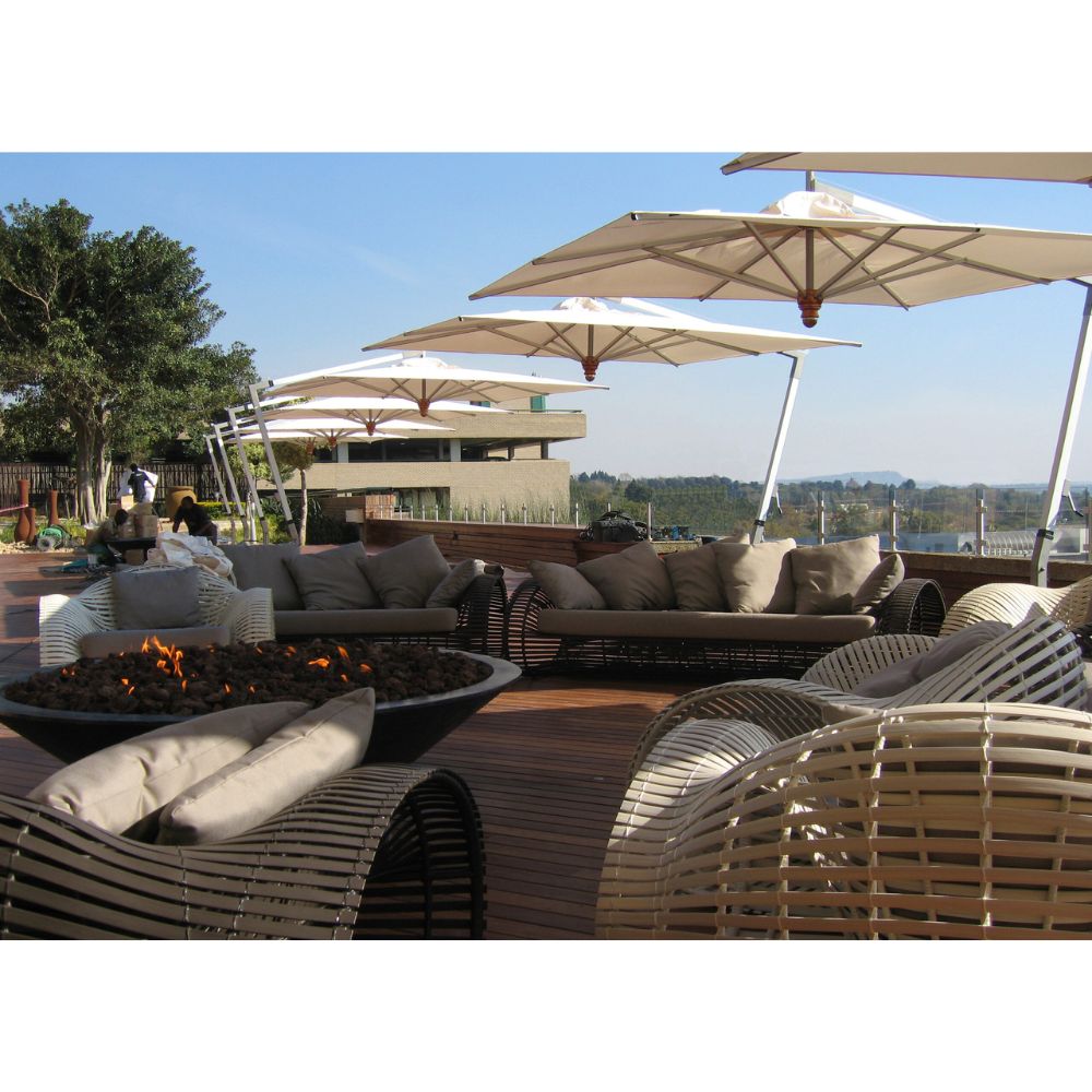 Woodline Shade Solutions Pendulum 11.5 Foot Square Cantilever Umbrella
