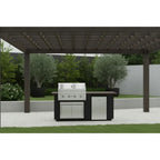 Videl 84" Alta I Complete BBQ Island – Gran Fuego 36" 4.5 Cu. Ft. Fridge & 4-Burner Grill