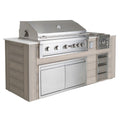 Videl 96" Videl Pacific BBQ Island – 42" Grill, Side Burner & Triple Drawers