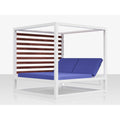 Decoscape Breeze Left Side Modular Daybed with Aluminum Wood Grain Slats