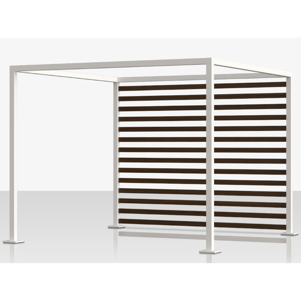 Decoscape Breeze 8-Foot Aluminum Wood Grain Slats Back Panel