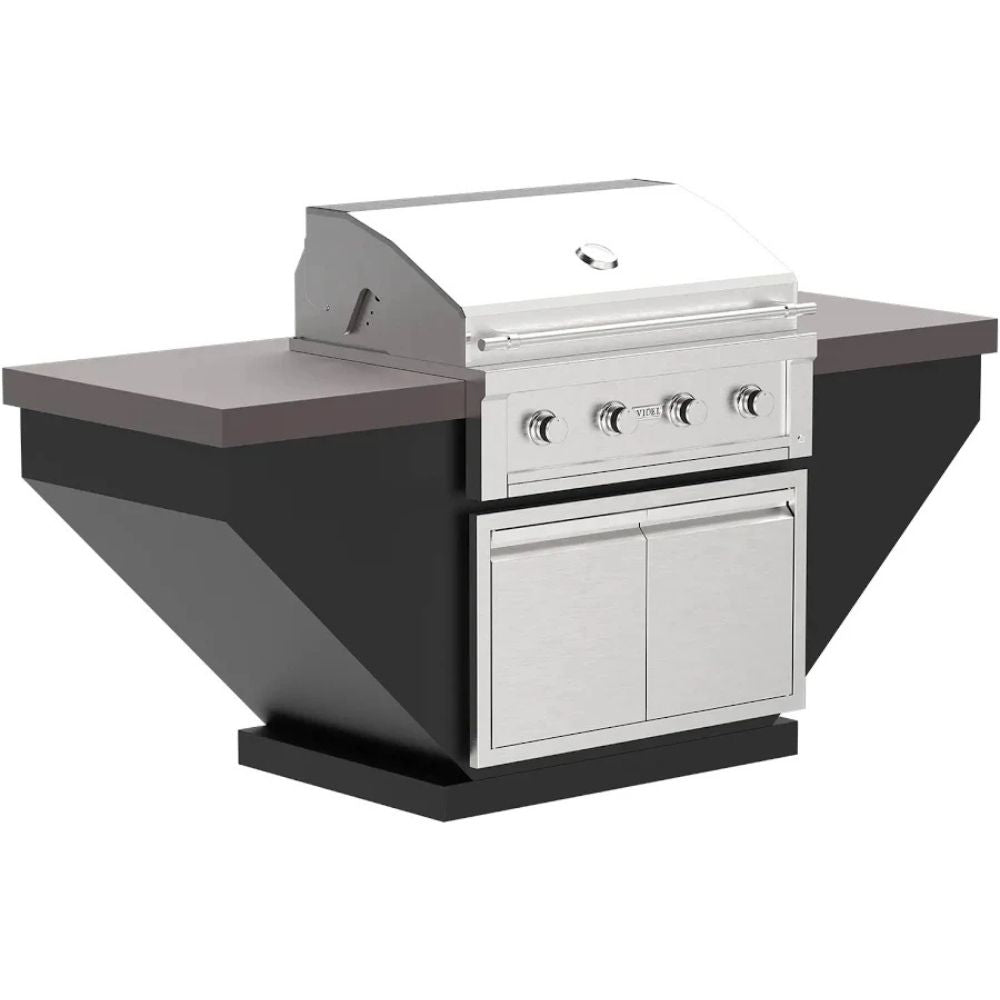 Videl 84" Luxe Legacy BBQ Island with Gran Fuego 36" 4-Burner Grill