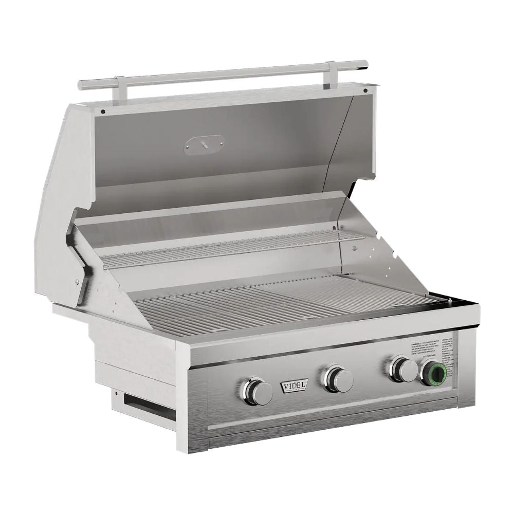 Videl Commercial Series 36" 3-Burner Built-In Grill with 1 Hour Timer