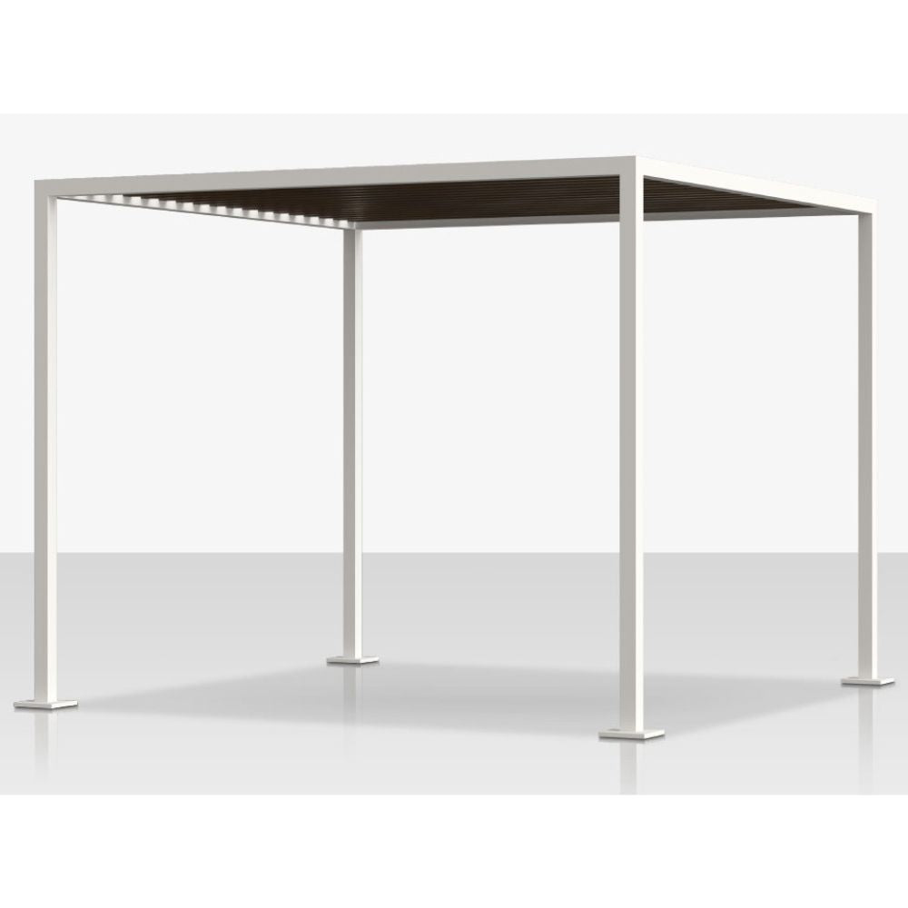 Decoscape Breeze Cabana Aluminum Wood Grain Slats Top