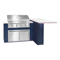 Videl Alta 72" L-shape BBQ Island with 36" 4-Burner Gran Fuego Power Coated Grill