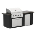 Videl 84" Alta I Complete BBQ Island – Gran Fuego 36" 4.5 Cu. Ft. Fridge & 4-Burner Grill