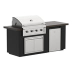 Videl 84" Alta I Complete BBQ Island – Gran Fuego 36" 4.5 Cu. Ft. Fridge & 4-Burner Grill