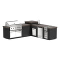 Videl Maestro 112L BBQ Island with 42" Gran Fuego Grill, Fridge & Sink