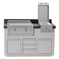 Videl Alta 60I B - BBQ Island with Gran Plancha & Fuego III - Food Warmer Grill
