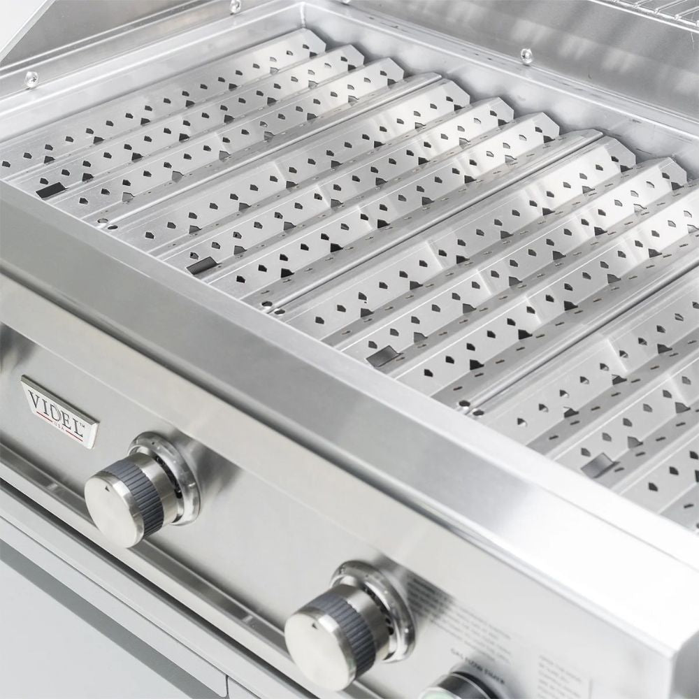 Videl Commercial Series 26" 3 Burner Built-In Grill with 1 Hour Timer