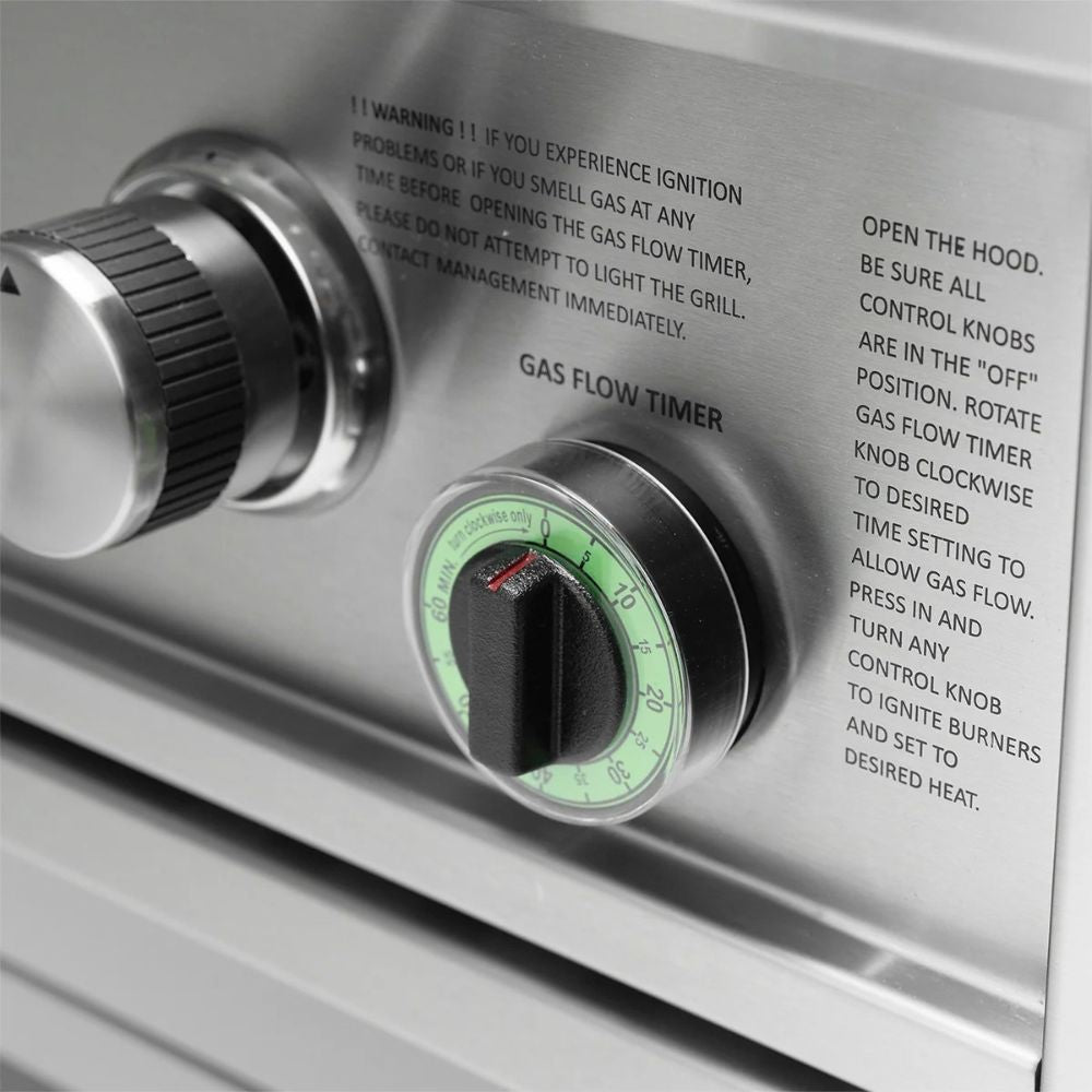 Videl Commercial Series 26" 3 Burner Built-In Grill with 1 Hour Timer