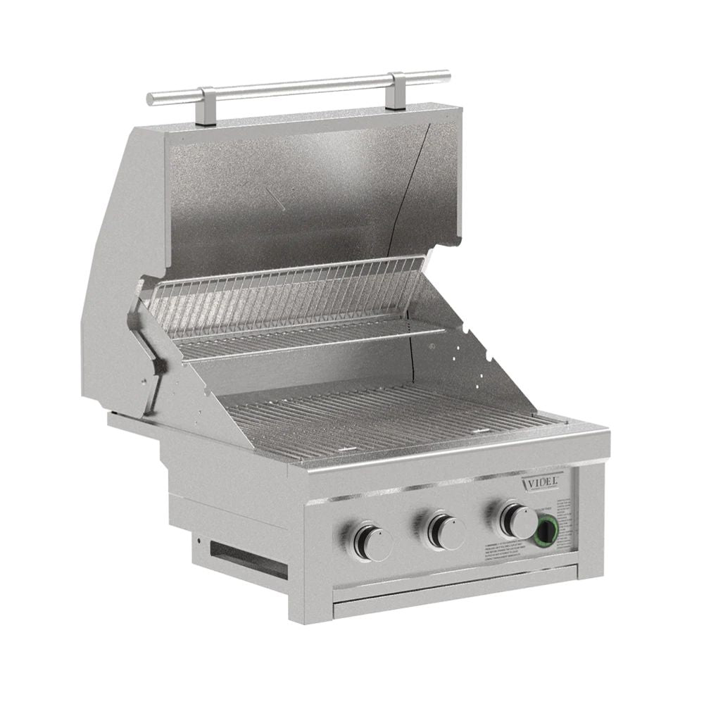 Videl Commercial Series 26" 3 Burner Built-In Grill with 1 Hour Timer